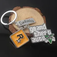 Game PS4 GTA5 Keychain GTA V Grand Theft Auto 5 Star Muti Pendant Keyring For Men Fashion Key Holder Jewelry