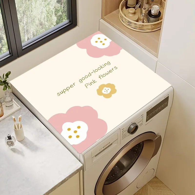 Diatom mud drum washing machine cover pad, water absorption, sun protection and dust cover