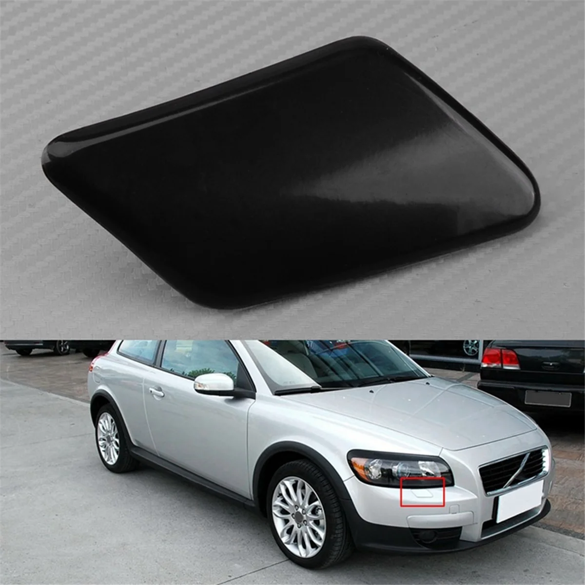 Koplamp Nozzle Cover Front Bar Nozzle Motor Trim Cover Reinigingsdeksel Voor Volvo C30 2008-2010 39876479 39876478