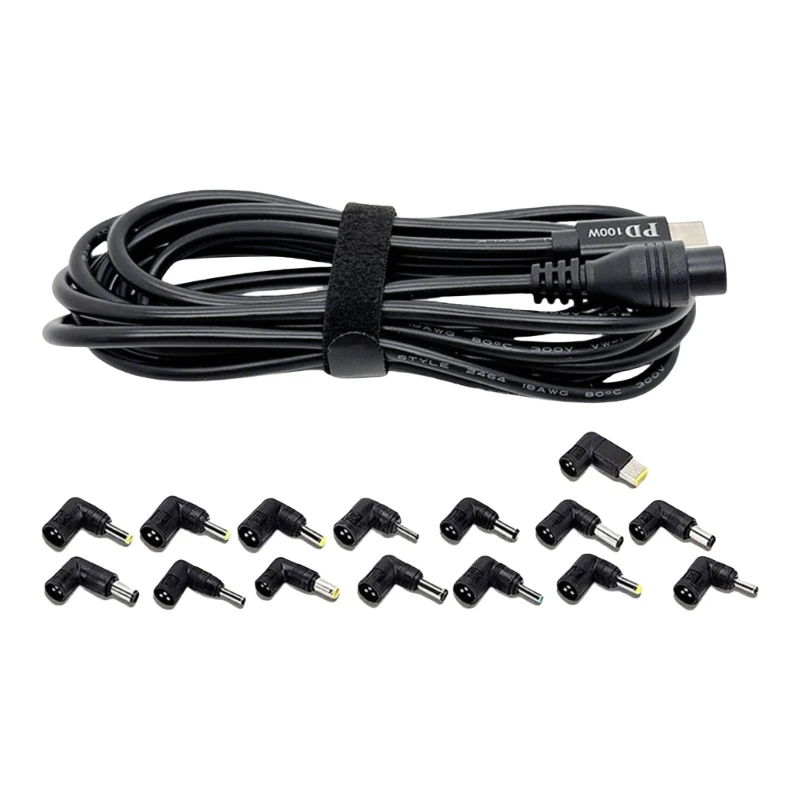 

Набор зарядных адаптеров USB C-DC20V, 13 шт., кабель питания PD100W для различных ноутбуков