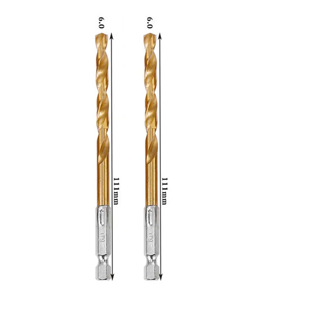 STONEGO 13PCS 1,5 mm-6,5 mm boorset Titanium gecoat hogesnelheidsstaal zeskantschacht gatopener voor hout kunststof aluminium