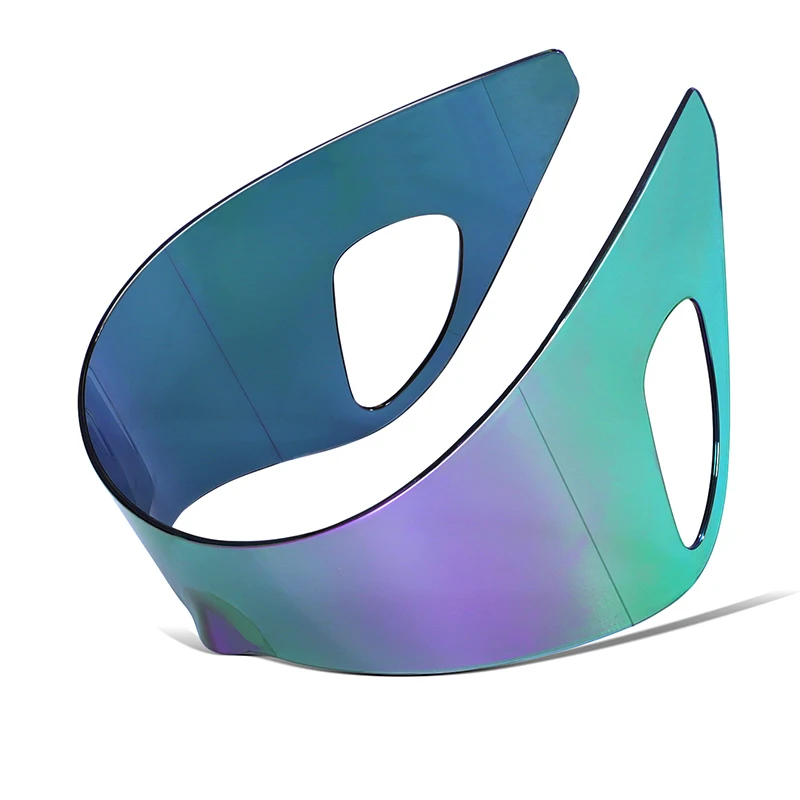 Oversized One-Piece Glasses Fashion Hanging Earring Bag Punk Sunglasses Future Skill Sense Fashion Polarized Mirror Holiday Gift