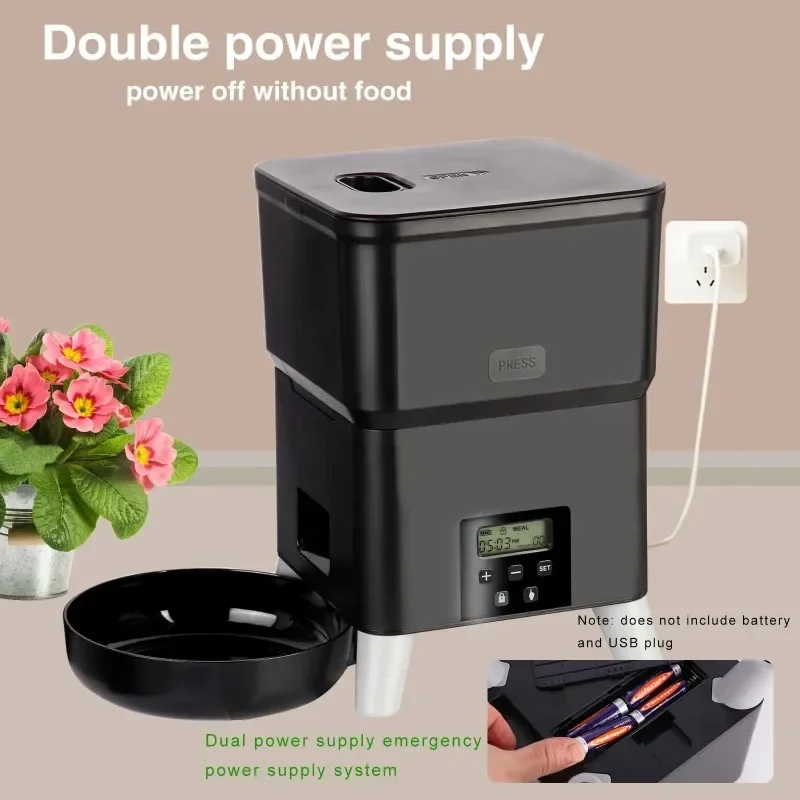 Automatic Cat Feeder Pet Smart Cat Food Dispenser Timed Quantitative Feeding Scientific Feeding For Cat Dog Dry Food Auto Feeder