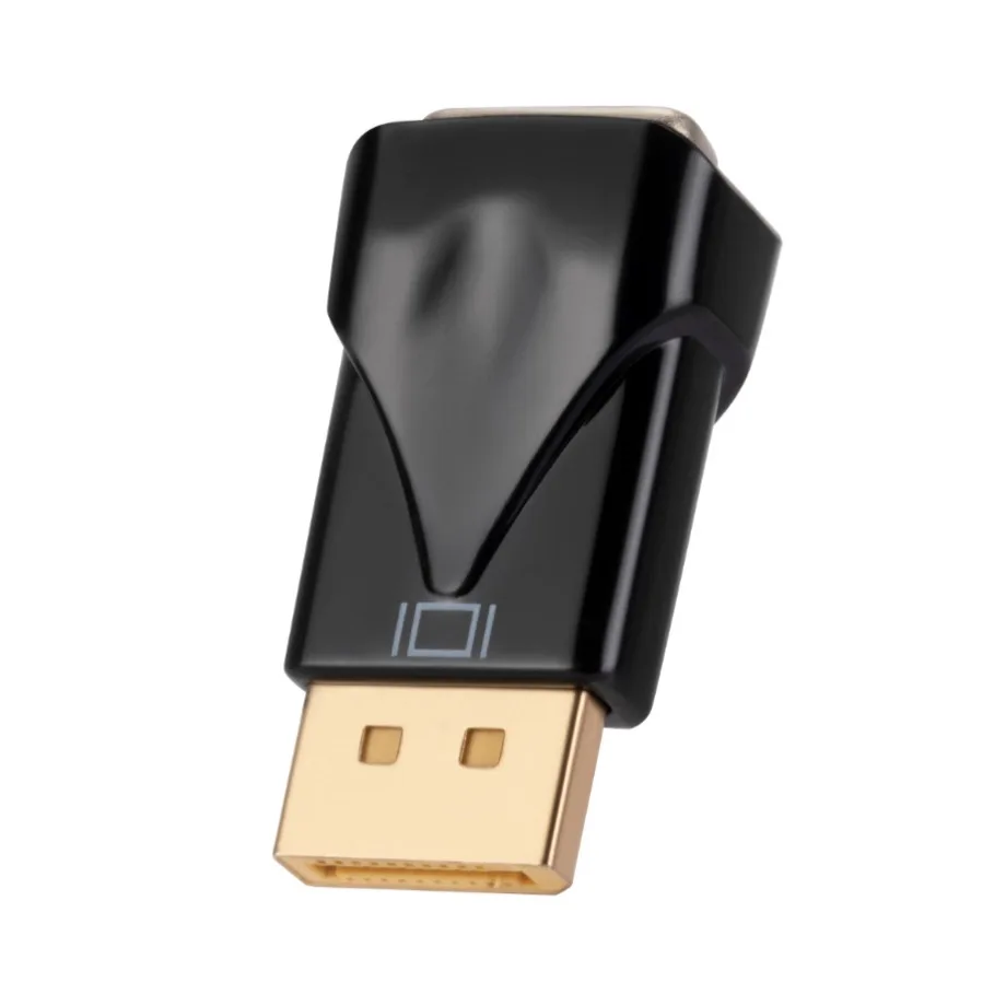 PzzPss DisplayPort do Adapter VGA 1080 pensów Port wyświetlacza DP męski do VGA żeński konwerter dla projektor do komputera TV DVD ekran do laptopa