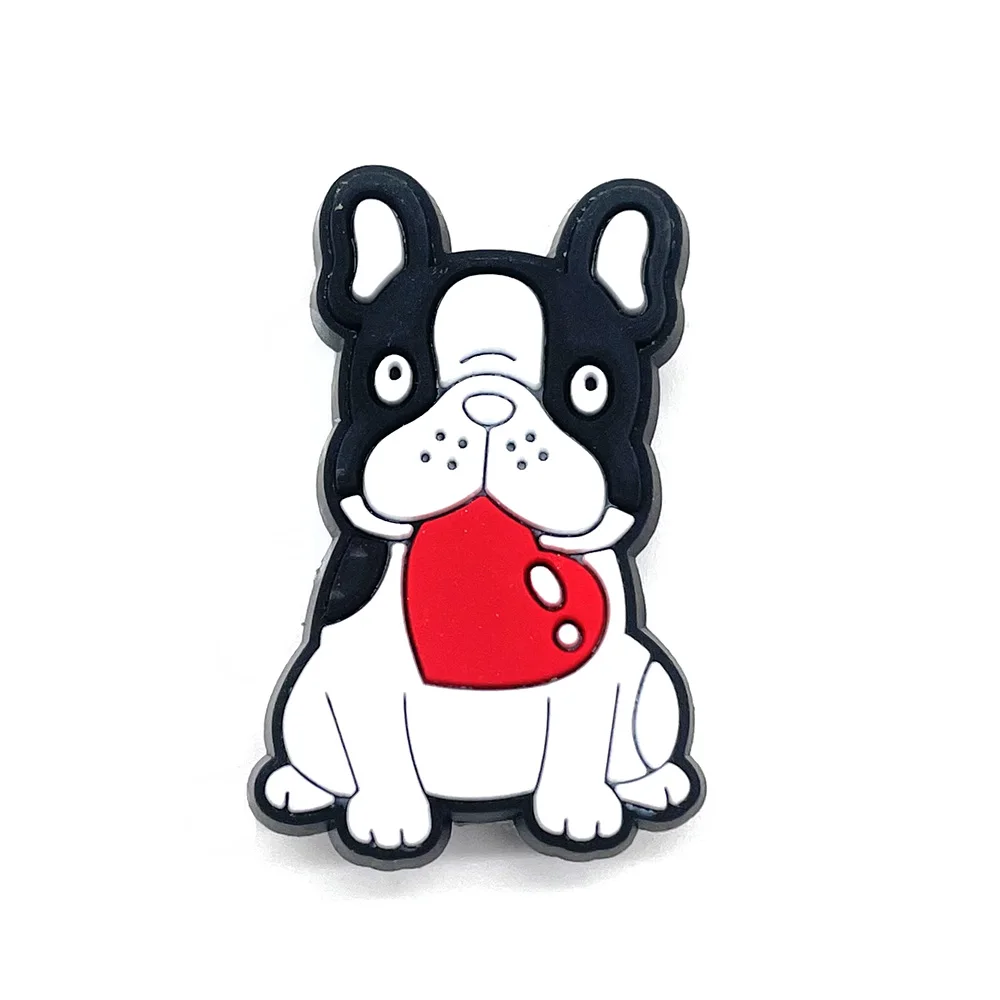 1PCS PVC Pekingese Shoe Charms Accessories Buckle Fit Wristbands Shoe Charms Decoration