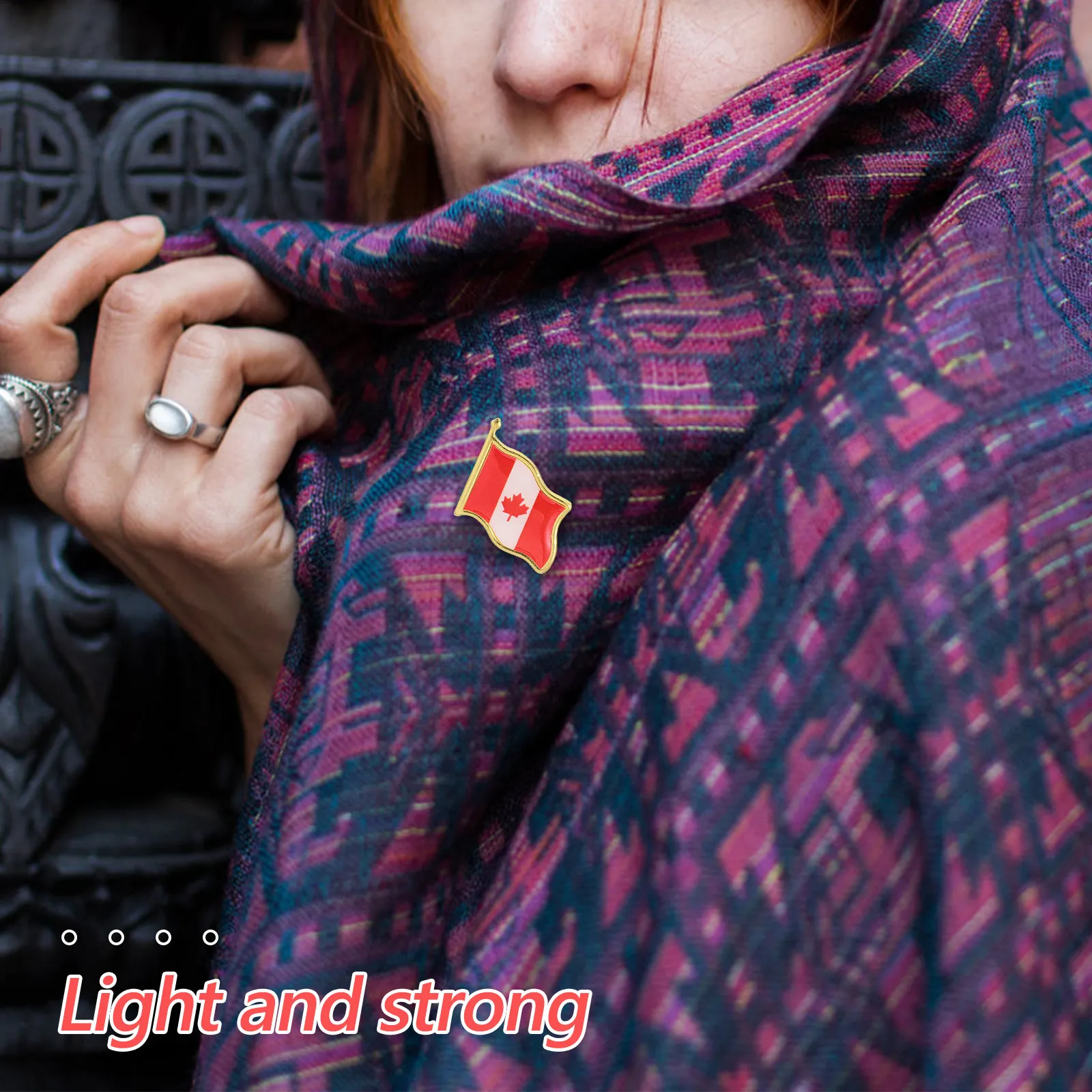 

25Pcs Canada Flag Brooch Pin Easy Clip on Off Safe Non Scratch Metal Lapel Pin Brooch for Scarf Shawl Clothes Patriotic Fashion