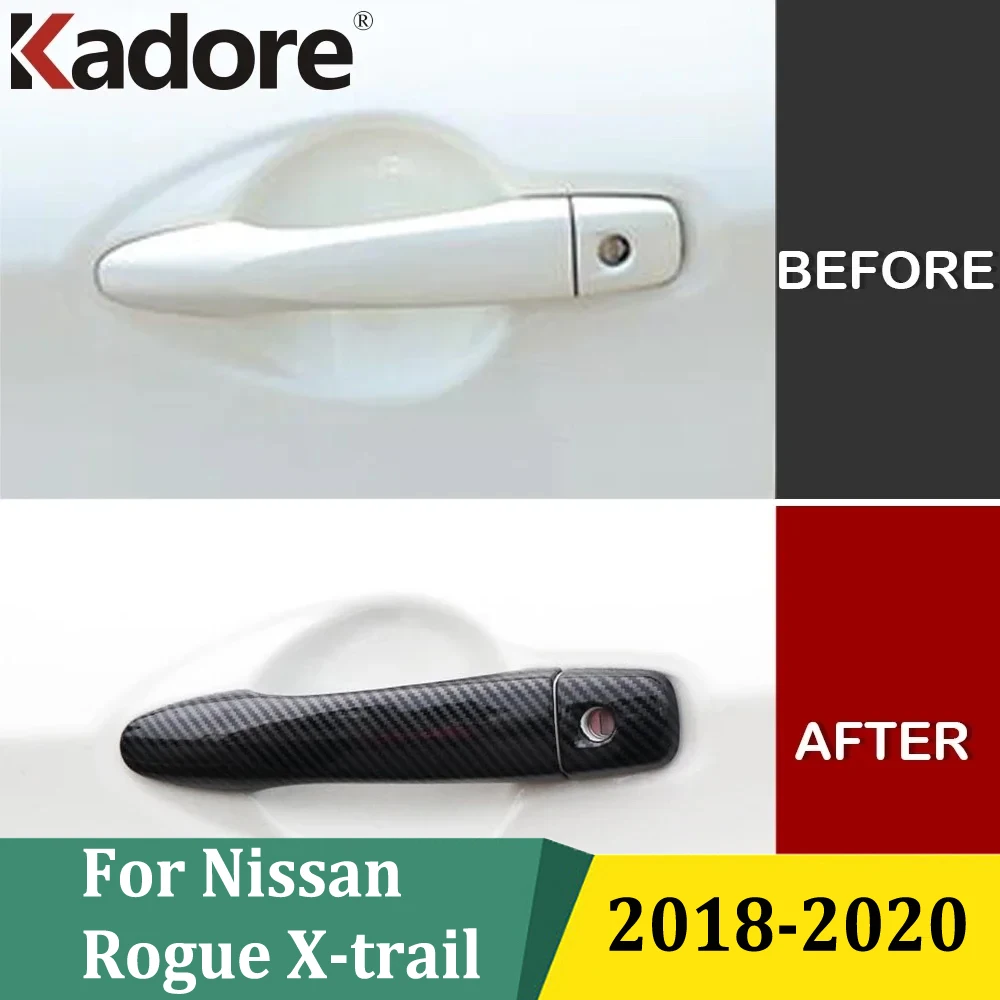 

For Nissan Rogue X-trail 2018 2019 2020 Chrome Side Door Handle Catch Protector Cover Trim Car Accessories