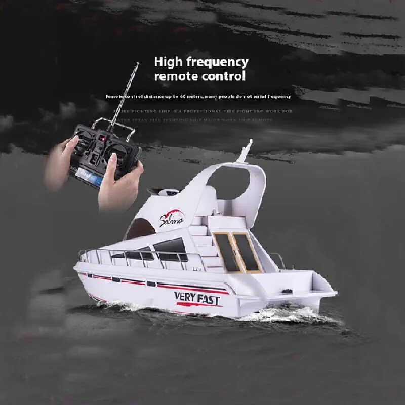 Afstandsbediening 380Dubbele motor Anti-val en slijtvast Water Multiplayer Competitieve simulatie Luxe speedboot