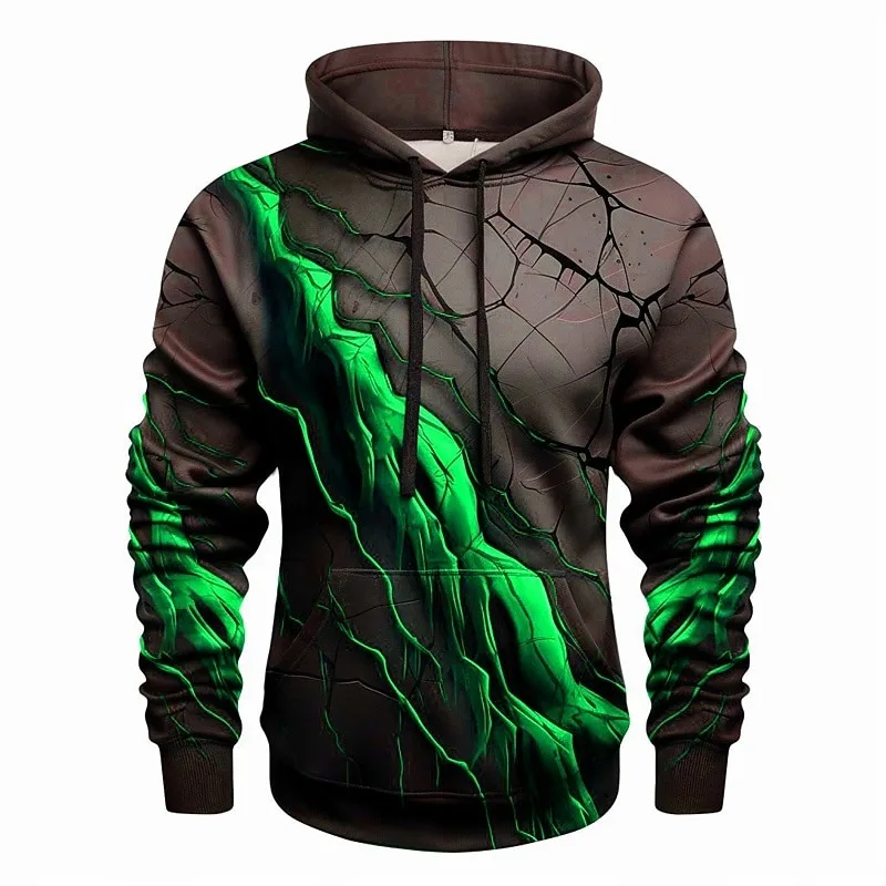 Men's Graphic Color Block Gothic Horror Crack Hoodie Hoodies Sweatshirt Fashion Daily Long Sleeve Vacation Sports Holiday Hooded