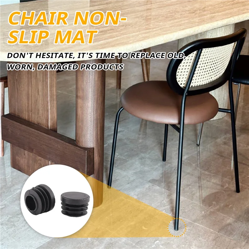 ABXF-24Pack Заглушка для ножек стула и стола диаметром 22 мм, круглая пластиковая крышка, вставленная трубка с резьбой для защиты пола и ударов