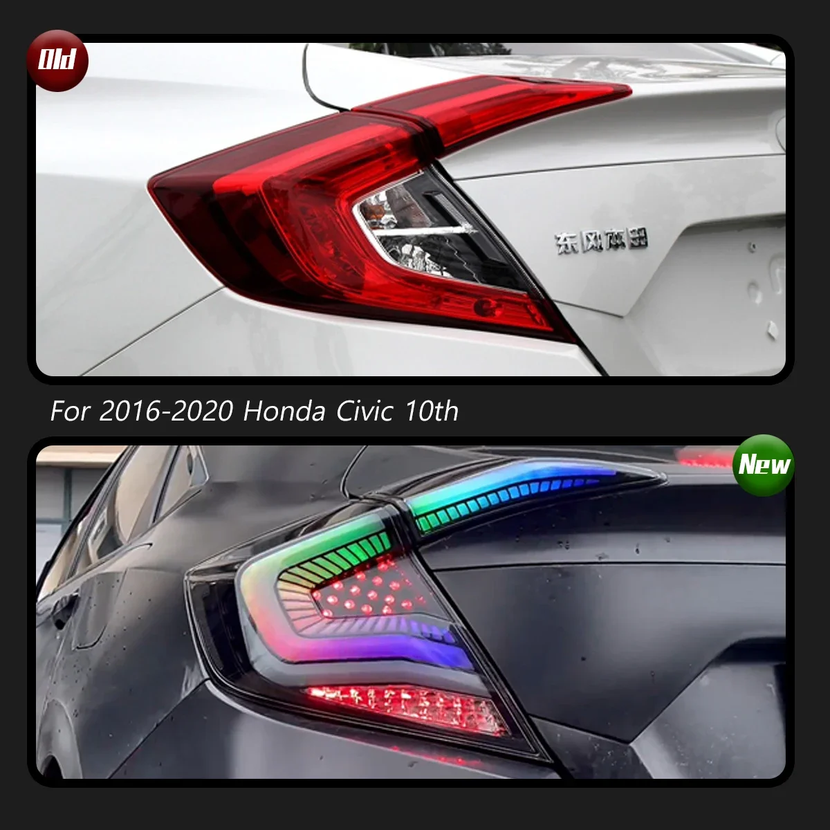 

Car Light For Honda Civic 10th RGB 2016-2020 Taillight LED Projetor Tail Lamp Daytime Running Light Automotive Accessories