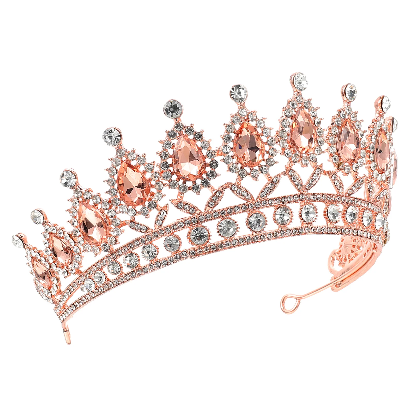 

Princess Crown Rhinestone Tiara Wedding Decor Bride Fairy Bridal Tiara Girl Decorative Hair Accessory Lightweight Comfortable