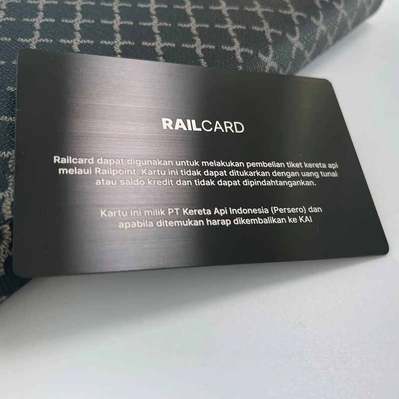 Customized product Custom Luxury Black Metal Brushed Warranty Card