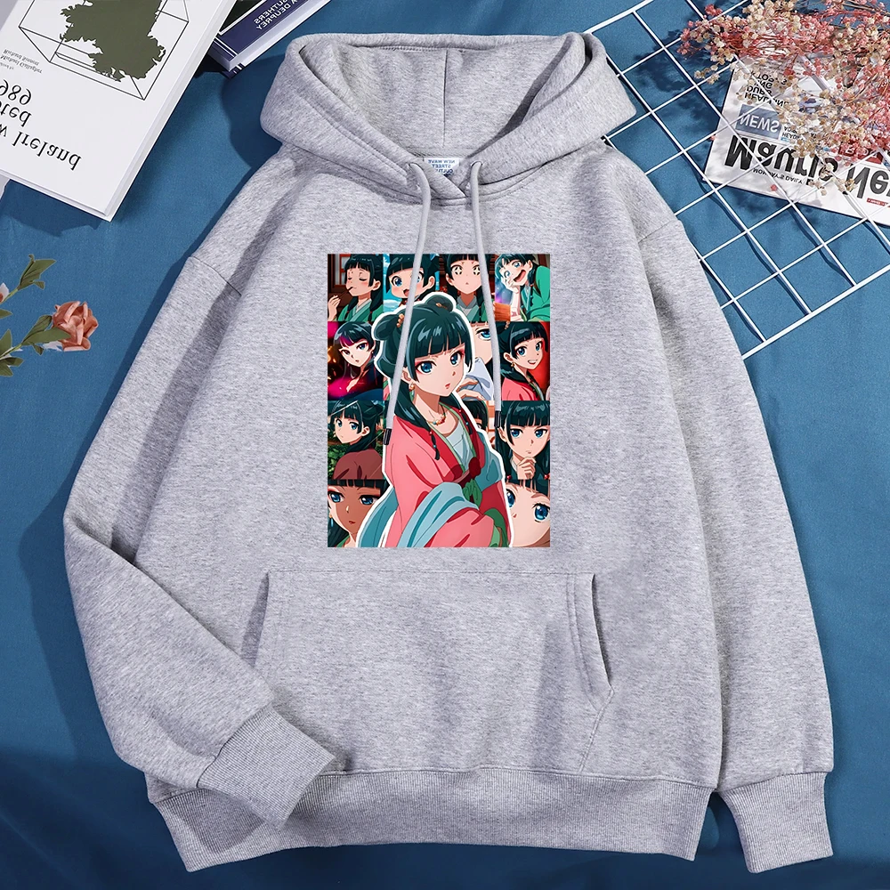 New Fashion Women Men Hoodies Anime The Apothecary Diaries Maomao Print Hooded Sweatshirt Autumn Leisure Sports Pullover