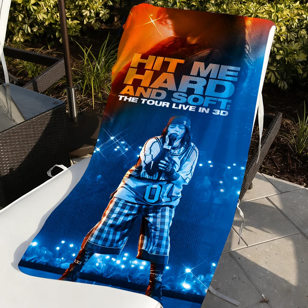 Hot Singer B-Billie-E-EilishS Music Towel Quick Dry Soft Yoga Swimming Fitness Mountain Climbing Large Beach Towels
