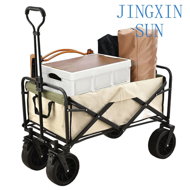 Camper trailer collapsible outdoor picnic camper cart
