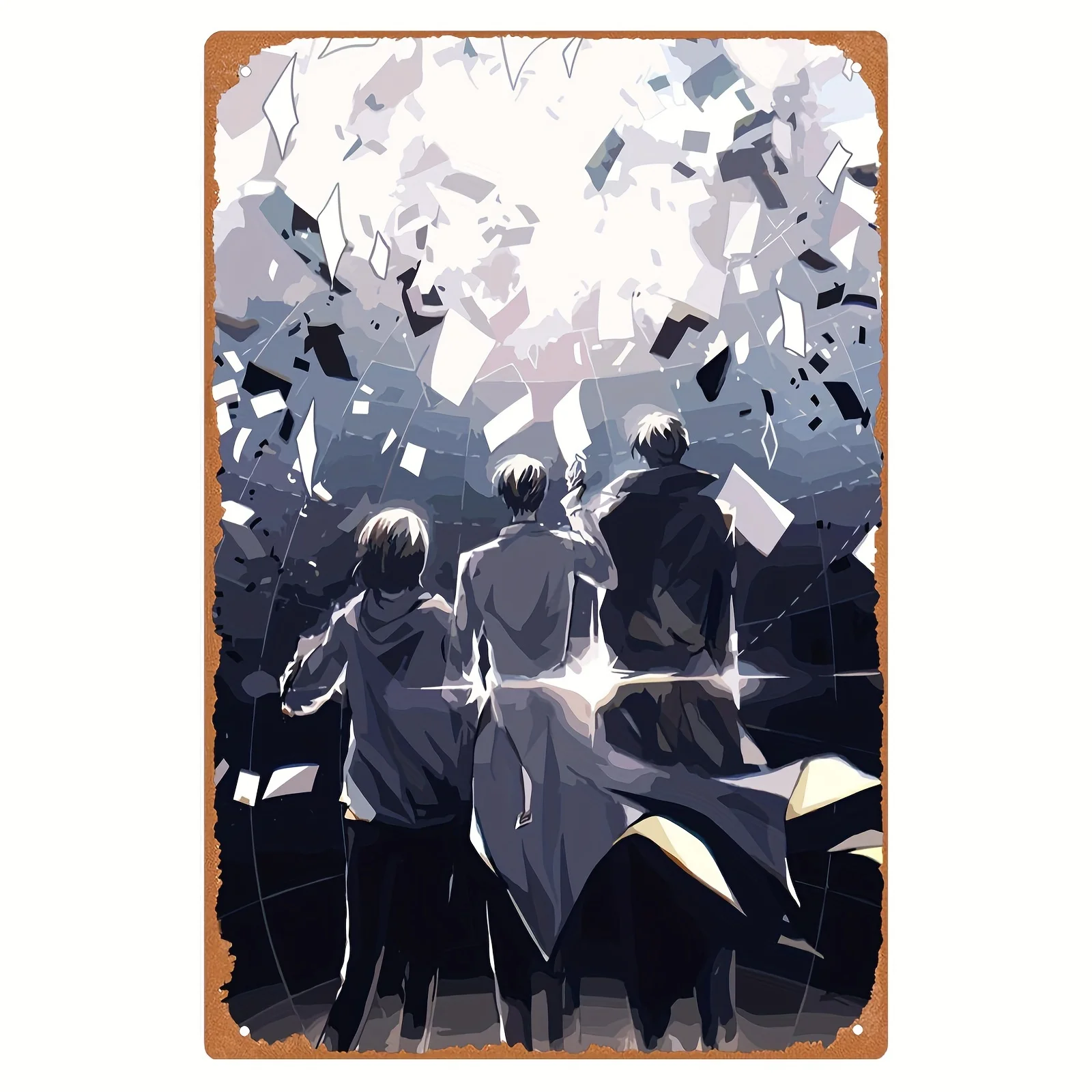 1pc, character iron painting from the perspective of universal readers, 8x12 inches,suitable for bars, clubs, cafes