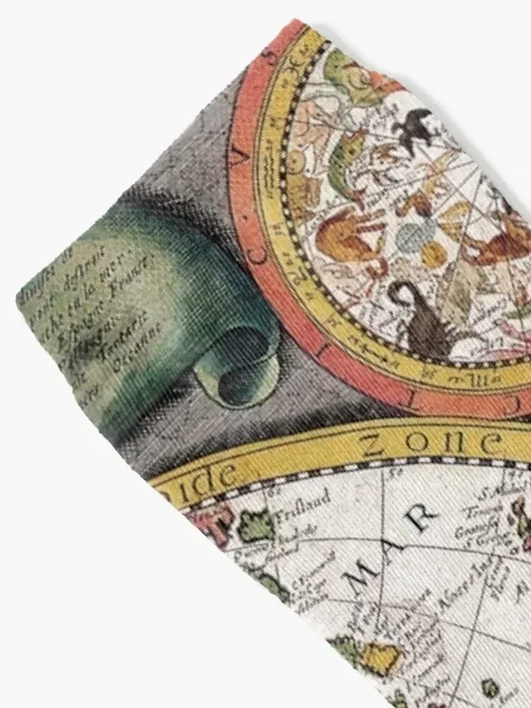 Vintage Map Socks Climbing set anime golf Designer Man Socks Women's