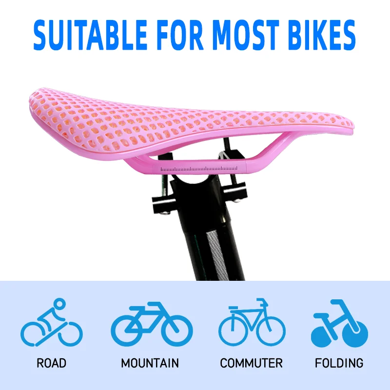 جديد تنفس دراجة جبلية السرج الطريق مقعد دراجة مريح المرأة ثلاثية الأبعاد مطبوعة ألياف الكربون دراجة السرج الملحقات #6