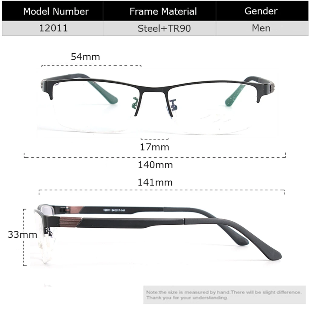 Custom Prescription Glasses Men Photochromic Anti-Blue Light Myopia Hyperopia Multi-Focal Progressive Eyeglasses