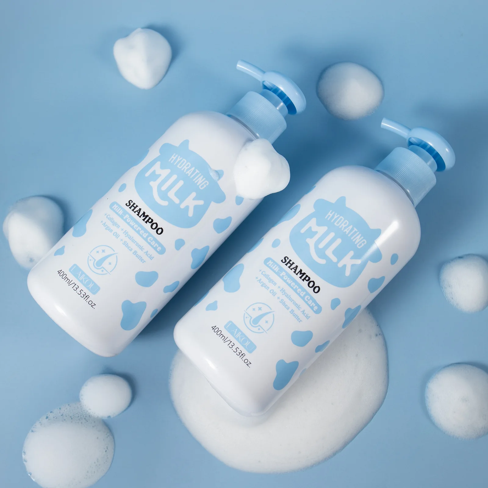 

LAIKOU Moisturizing Shampoo 400ml, Milk Protein Hydrating Hair Care, Smoothing Nourishing Shampoo for Women Men Dry Hair