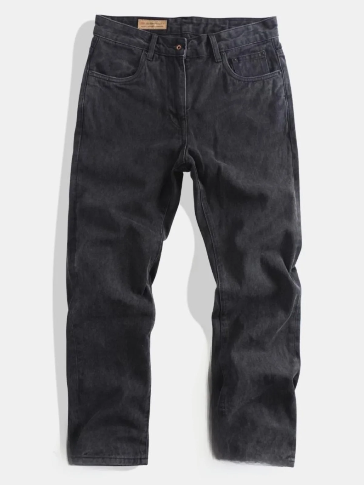 

Мужские джинсы в стиле ретро, американские, плотные, цвета хаки, с подкладкой, свободного кроя, прямые, повседневные, рабочие