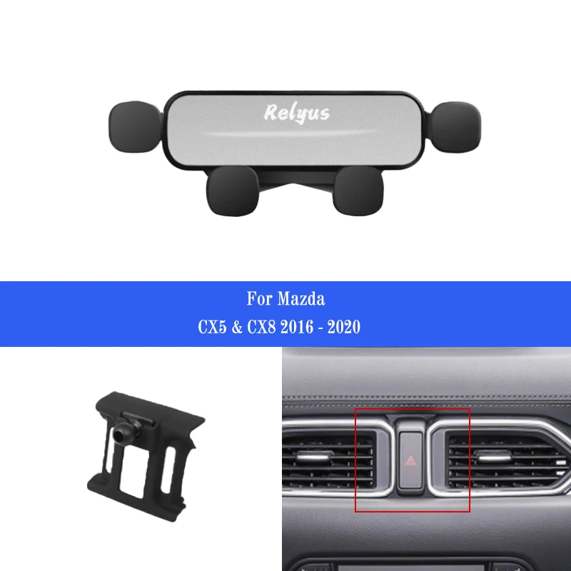 

Car Mobile Phone Holder Smartphone Air Vent Mounts Holder Gps Stand Bracket for Mazda CX5 CX8 CX 5 8 2017-2020 Auto Accessories