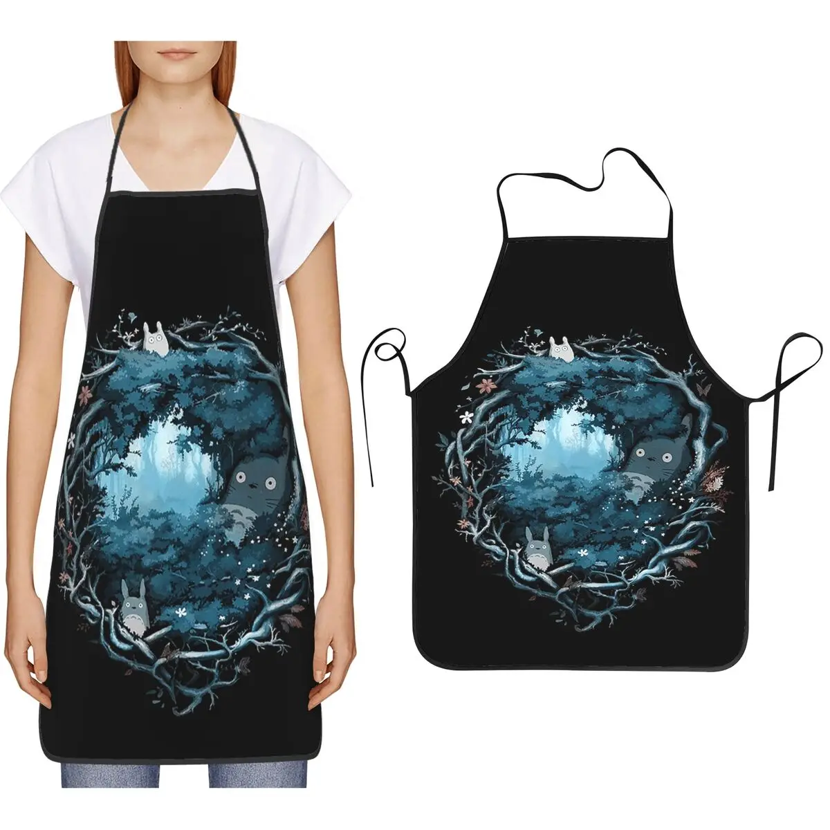 

The Wild Aprons Chef Cooking Cuisine Tablier Sleeveless Bib Kitchen Cleaning Pinafore for Women Men Painting