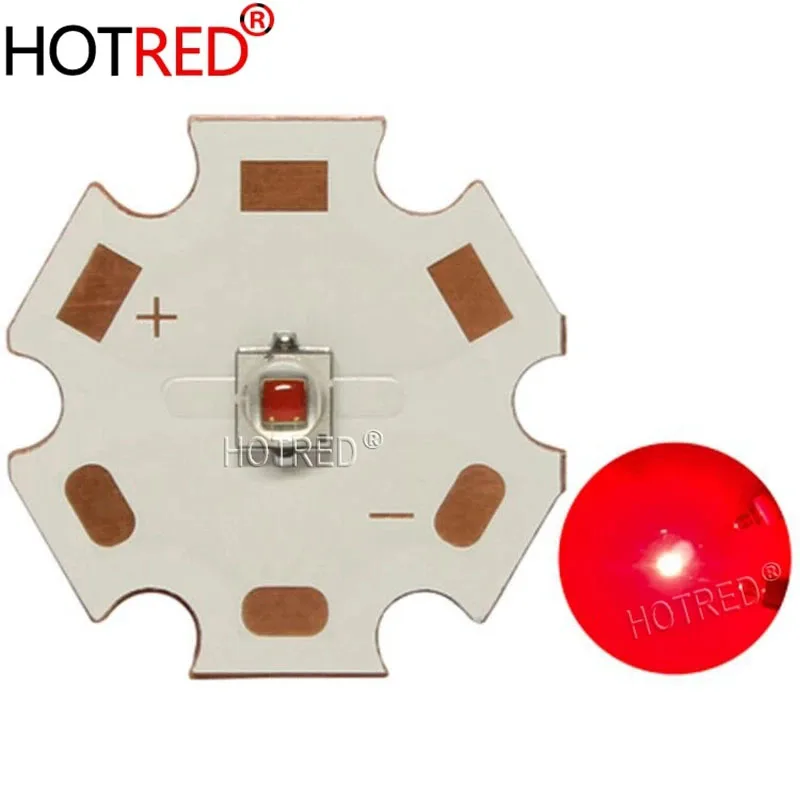 1-50 szt. Oryginalne zdjęcie 3535 XPE2 XP-E2 ciemnoczerwone 660nm 3W dioda LED dużej mocy emiter diody chipowej oświetlenie do uprawy do wzrostu roślina doniczkowa