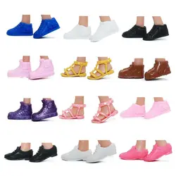 Kawaii Items Fashion 12 Pairs Doll Shoes Foothold Sandal Casual Shoes Flat Shoes Mini Accessories For Girl DIY Game Girl Gifts