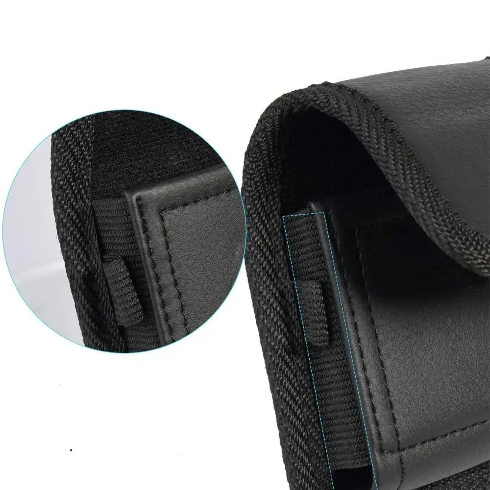 Leather Phone Pouch For Samsung Z Flip 3 5G Belt Clip Oxford Cloth Phone Case For Galaxy Z Flip3 5G Waist Bag