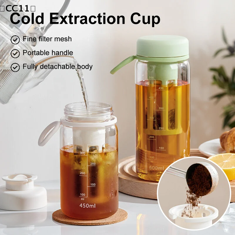 Cold Brew Coffee Pot High-capacity Espresso Filter Bottle Cold Brewing Pot Iced Brew Coffee Maker Juice Coffe Kettle〔CC11〕