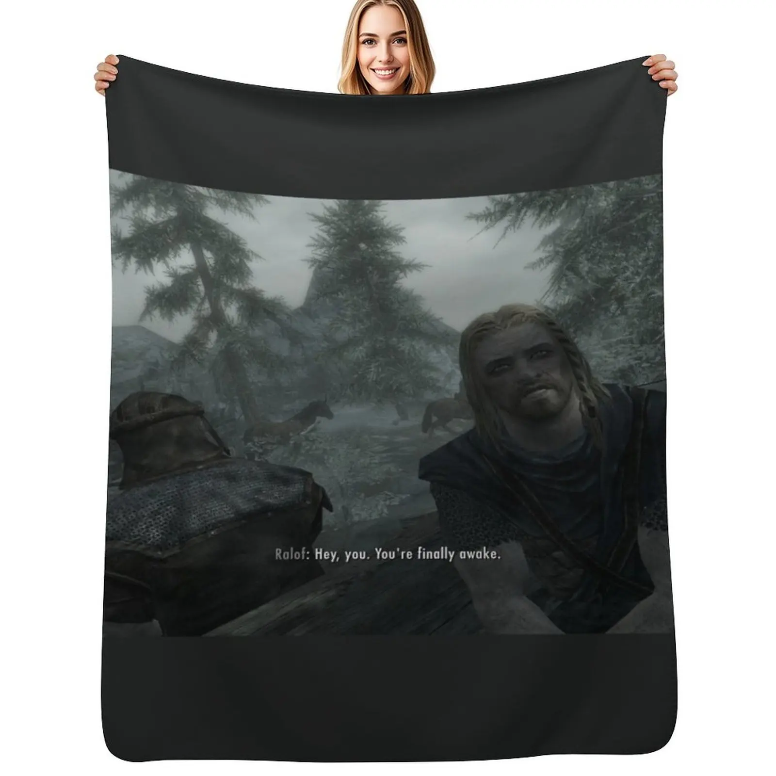 Hey you. Your finally awake. Throw Blanket All Weather Soft Throw Blanket for Sofa