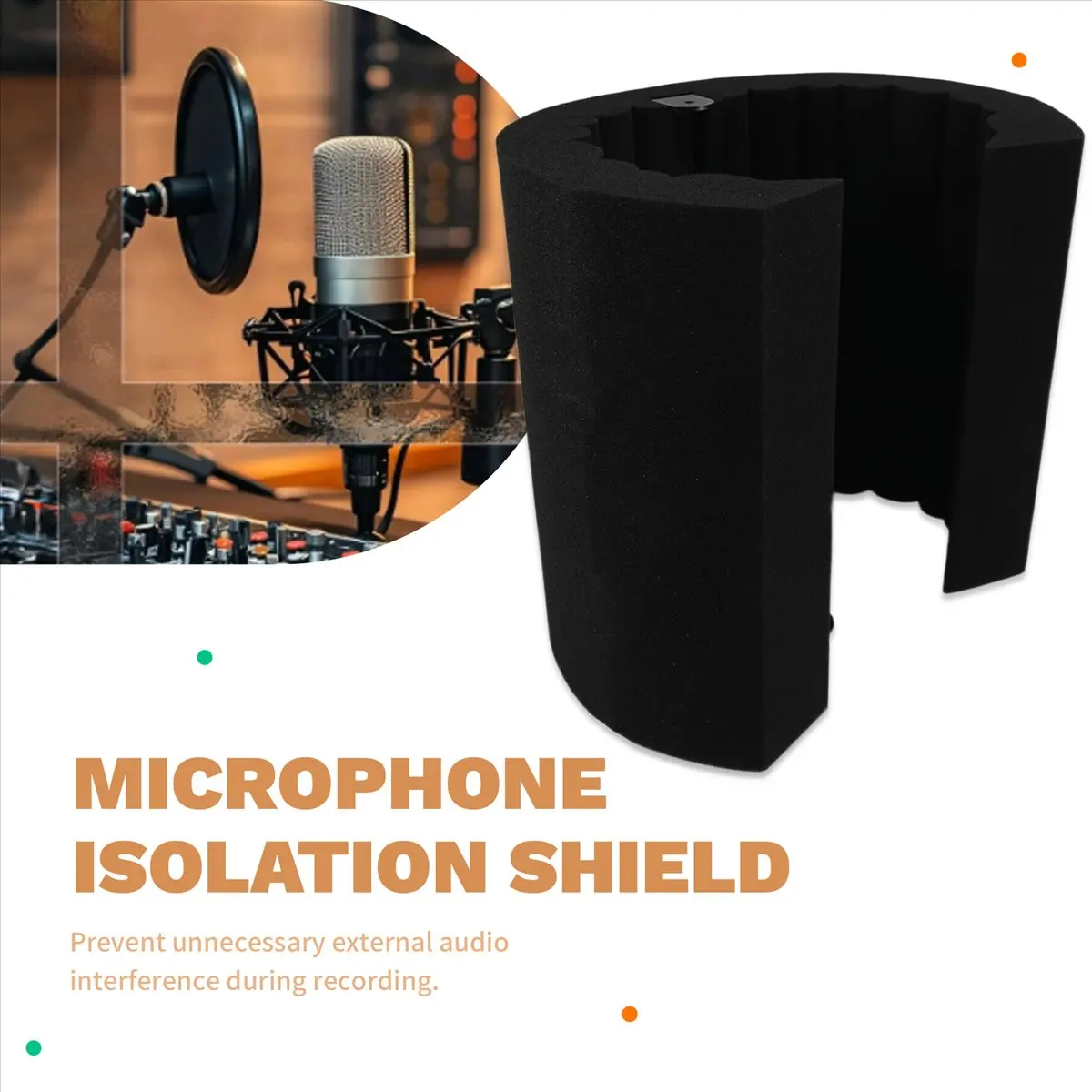 【~ New A88T】Microphone Isolation Shield Studio Recording Mic Filter Mic Sponge Soundproof Shield