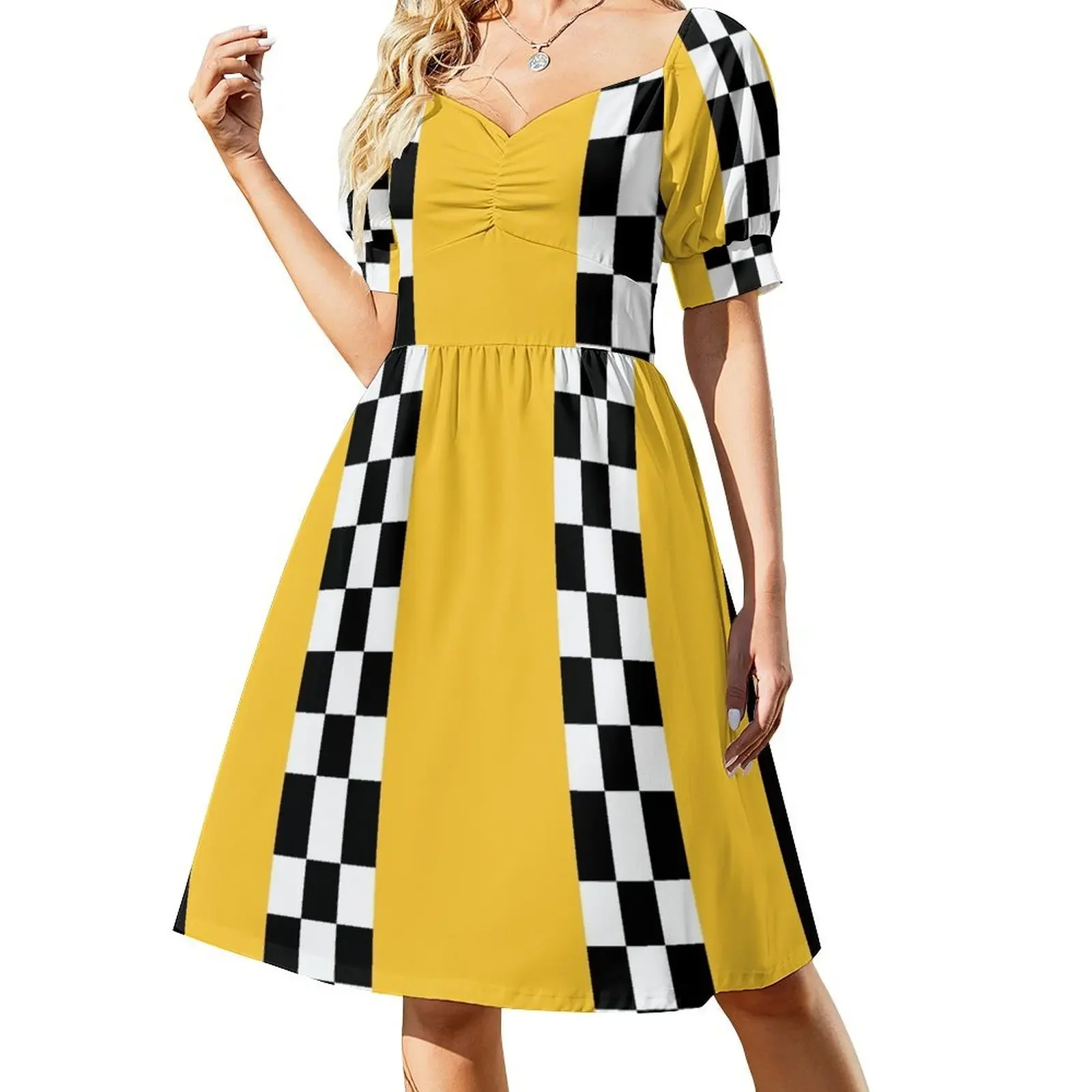 

Old school taxi cab, checker Short-Sleeved Dress party dresses women Female dress Dress for pregnant women