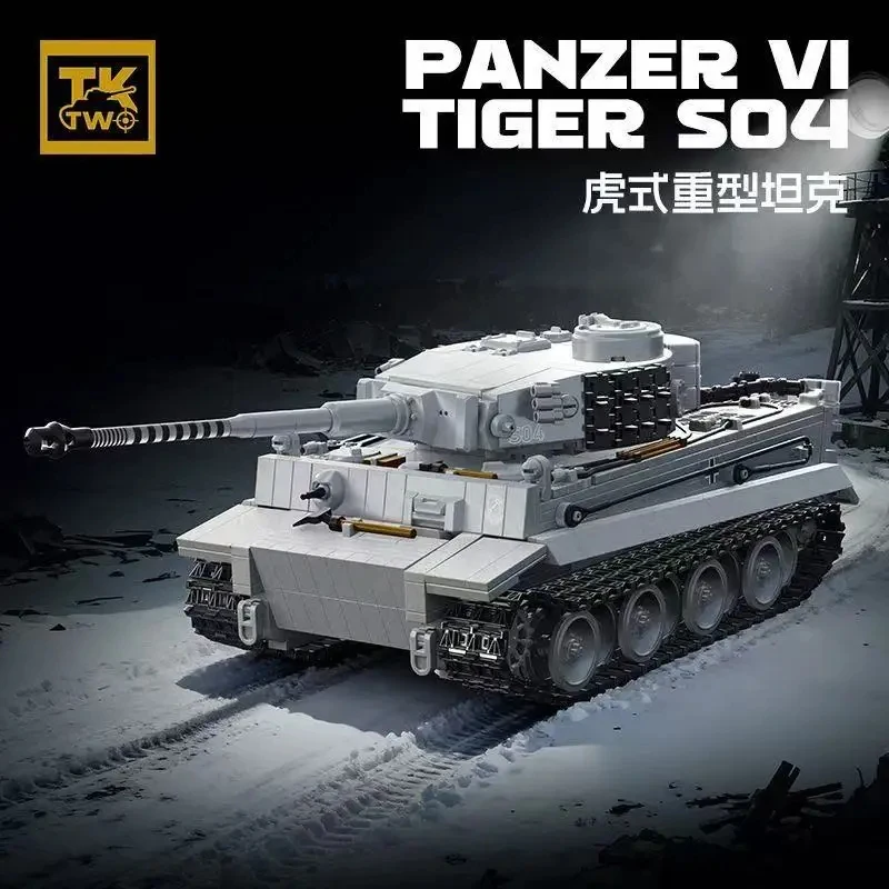 

TK801 Snowtiger Heavy Tank Building Blocks WWII German Military Model 1544 Pieces Educational Collectible Puzzle Toy Gift