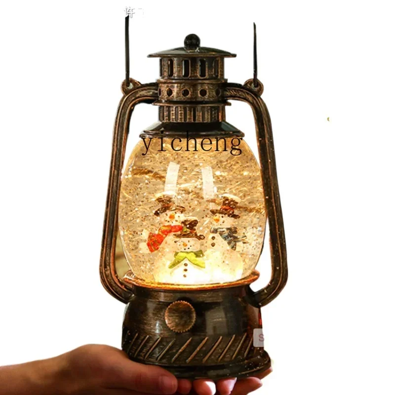 

Crystal Ball Music Box Snow Light Music Box Night Light Ornament Santa Claus Children