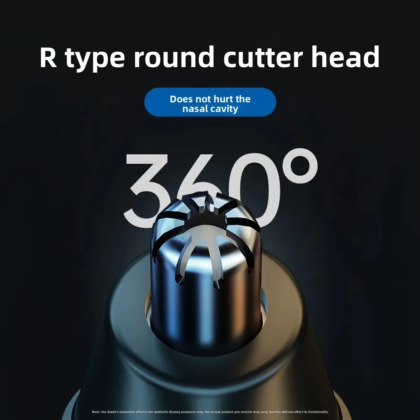 Electric Nose Hair Trimmer 360 Degree Rounded Blade Type C Rechargeable Portable Groomer for Men Home Travel Daily Use 코털 트리머
