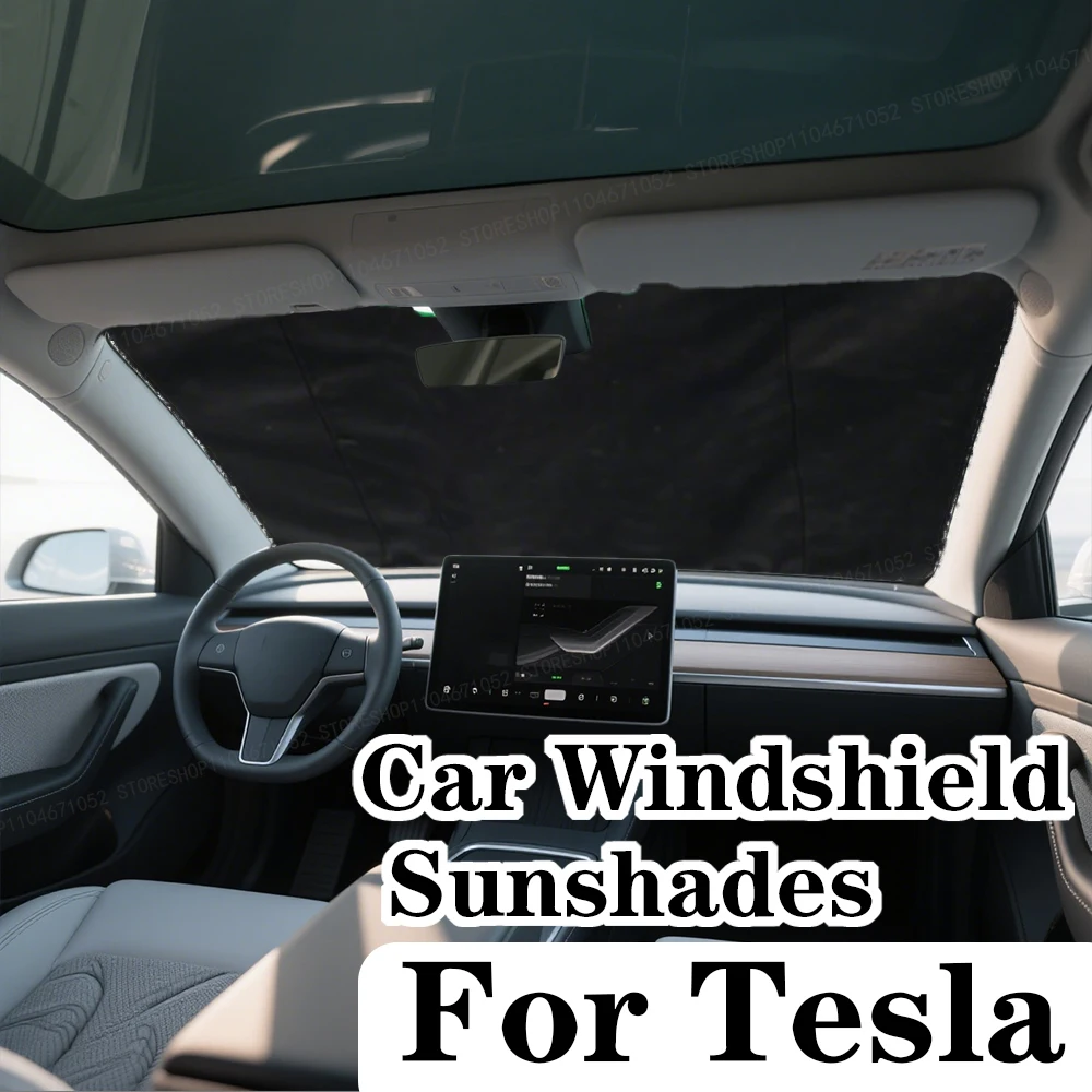

Multi Purpose Convenient Foldable Car Windshield Sunshades Interior Protechor Accessorie Part Auto Parasol For Tesla