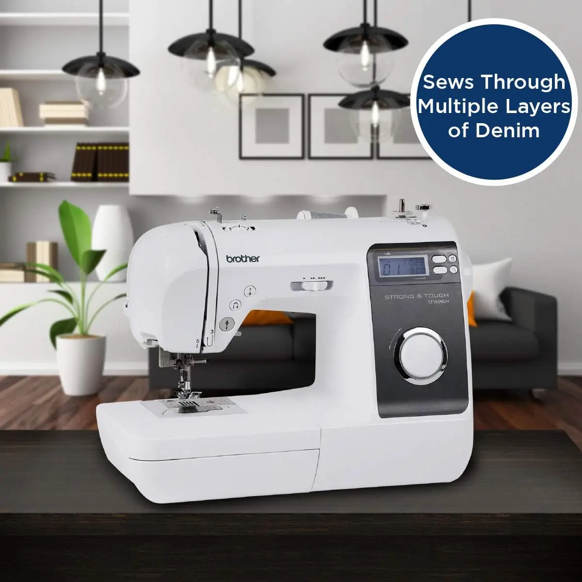 

ST150HDH Sewing Machine, Strong & Tough, 50 Built-in Stitches, LCD Display, 9 Included Feet