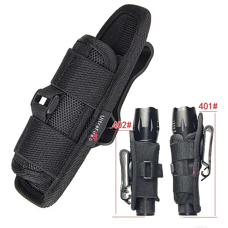 Tactical Outdoor 360-degree Rotatable Nylon Sleeve Waist Clip Flashlight Belt Clip Flashlight Accessories