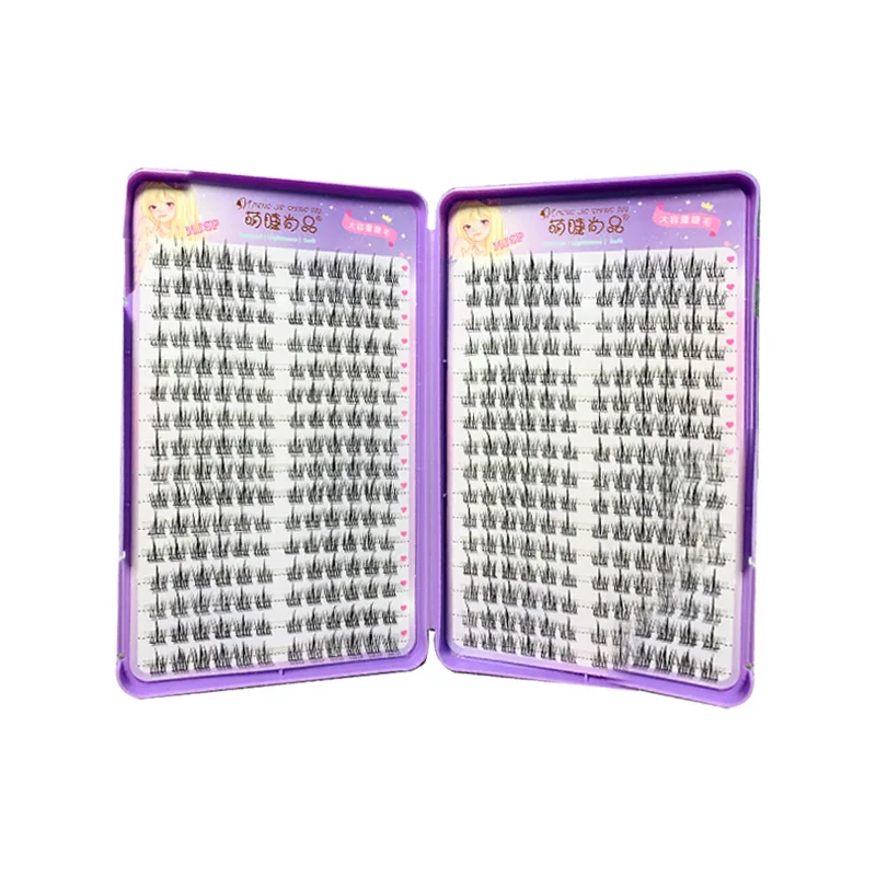 384 Clusters Sunflower Manga False Eyelashes Large Capacity Reusable Thick Anime Lashes Extension Individual Cluster Daily Use