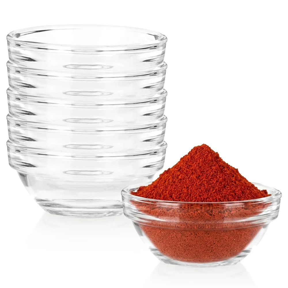 6 cm 35 ml glazen dipsauskommen 6 stuks Kleine kommen voor dips, olijven, specerijen, snacks, desserts en toppings, glazen serveerservies voor thuis, restaurant, feest en partij.