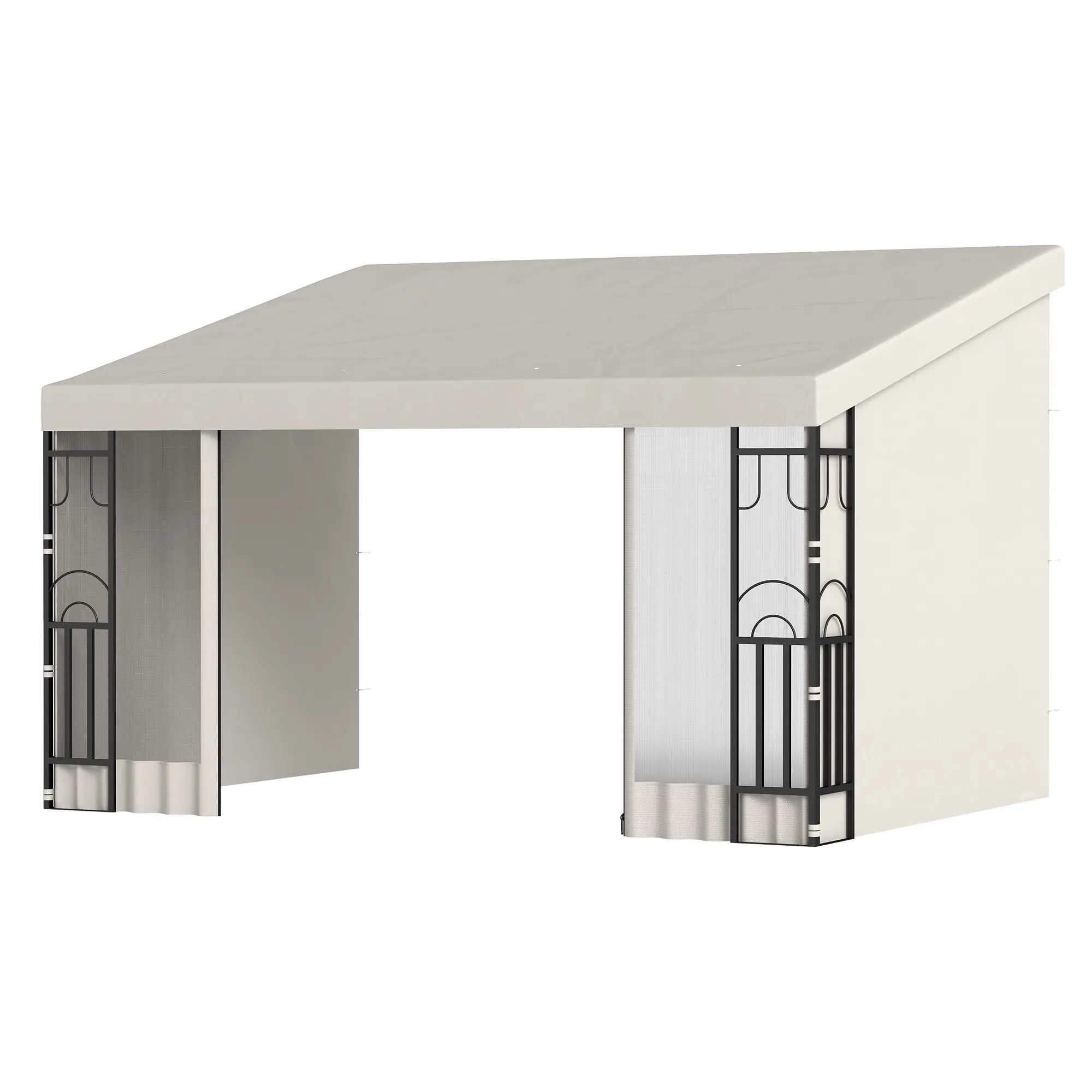 

Для настенной перголи размером 10 x 13 футов, уличной беседки с 2 шторами и 2 решетками, устойчивой к ультрафиолетовому излучению, для патио, террасы, бежевый