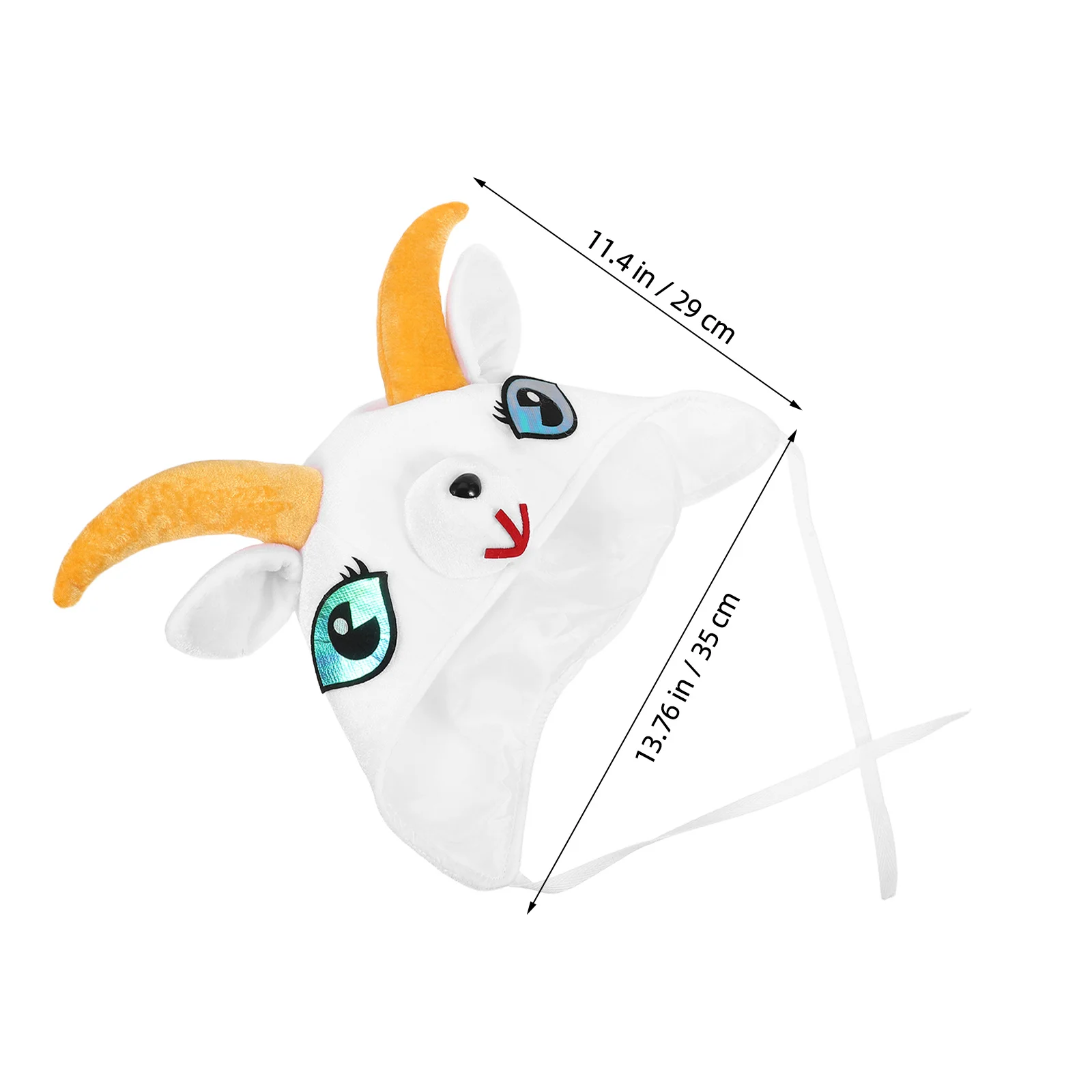 Chapeau de tête de chèvre de dessin animé, chapeau d'oreille de mouton doux pour cosplay, photographie, événements de fête, accessoire de costume d'animal amusant, unisexe