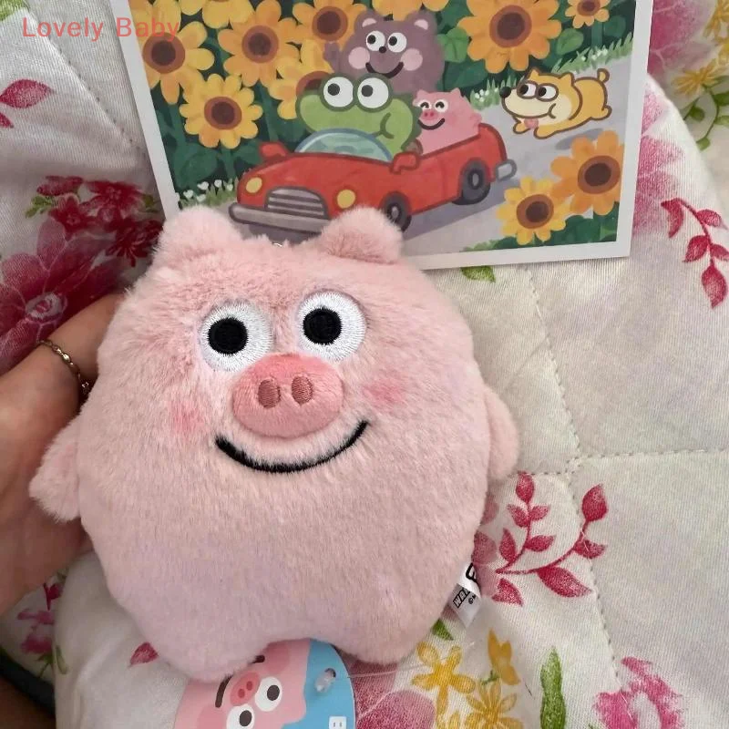 Porte-clés à breloques pour sac, 1 pièce, mignon cochon rose, Bacon, poupée en peluche, pendentif de marionnette à main, jouet Animal en peluche doux pour tous âges