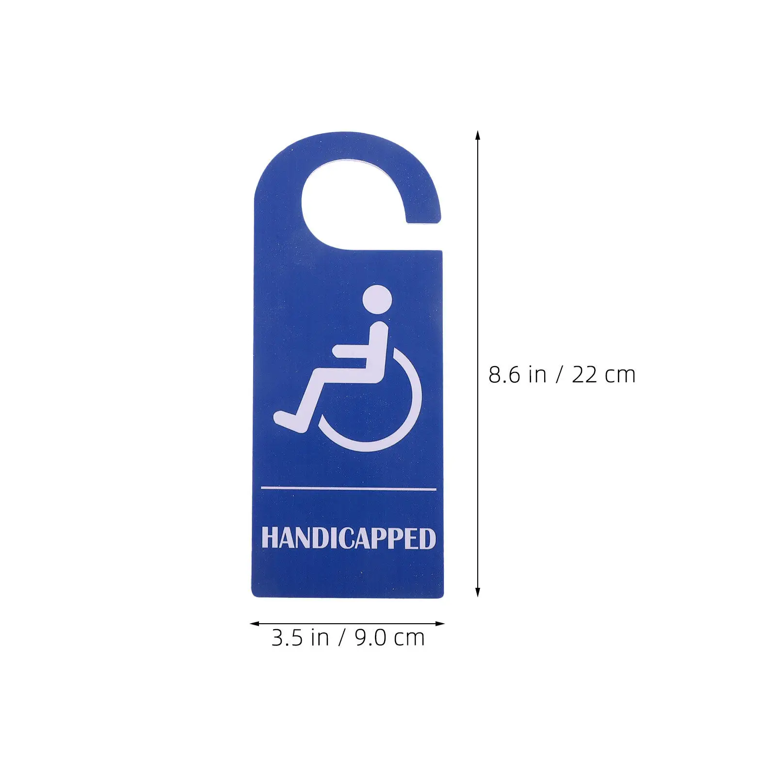 Handicap Sign for Parking Space - PVC Wheelchair Symbol Sign - Easy Carry Handicapped Permit Hanger for Car Door Rearview Mirror