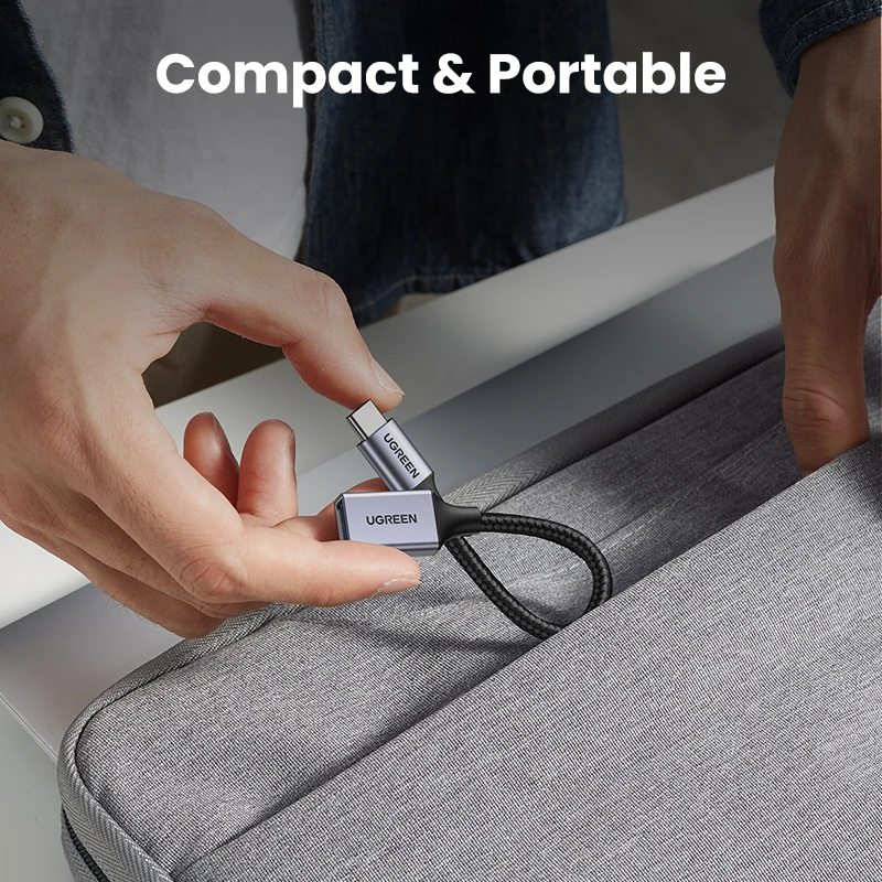 UGREEN USB C إلى USB 3.0 OTG محول نوع C OTG كابل البيانات للهاتف Oneplus آيفون 13 12 برو شاومي USB C إلى USB OTG كابل