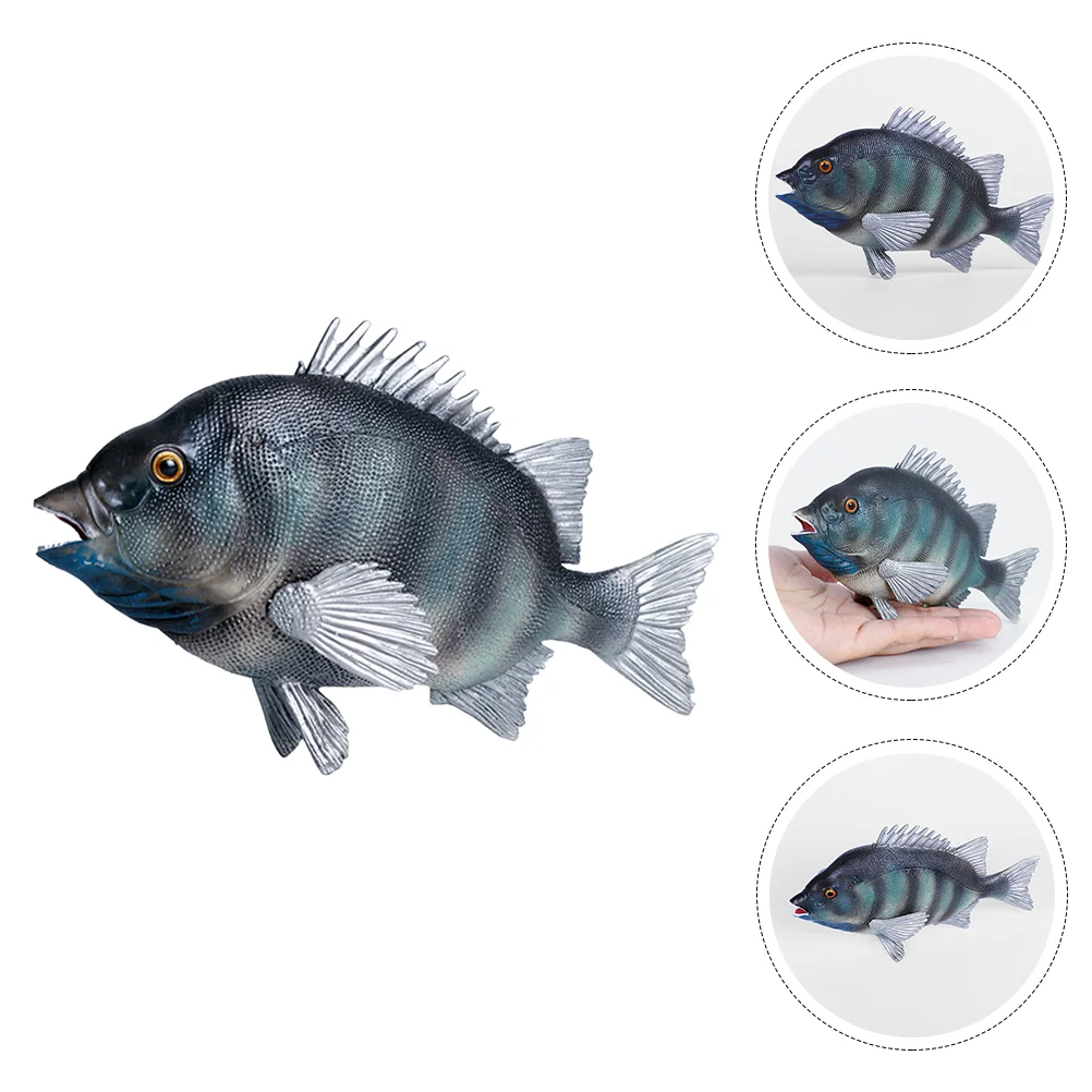 Model Desktop Simulation Stone Fish Child Toys Children’s Sculpture Tank Decorations Plastic Marine Animal Sea Plaything