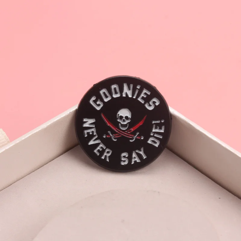 Vintage Skull Enamel Pin - 